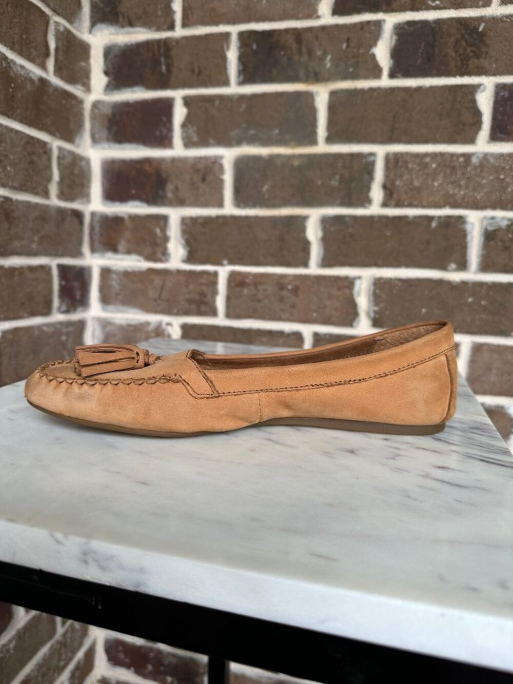 Born Tan Suede Tassel Loafers - Picture 5 of 16